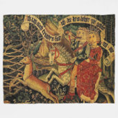 Vintage Deutsche Mittelalterliche Renaissance Lieb Fleecedecke (Vorderseite (Horizontal))