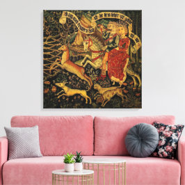 Vintage Deutsche Mittelalterliche Renaissance Lieb Leinwanddruck