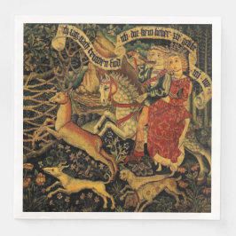 Vintage Deutsche Mittelalterliche Renaissance Lieb Serviette