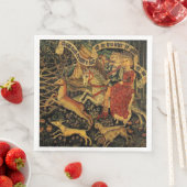 Vintage Deutsche Mittelalterliche Renaissance Lieb Serviette (Beispiel)