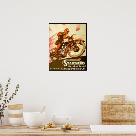 Vintage deutsche Motorradwerbung Poster (Küche)