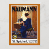 Vintage deutsche Nähmaschinenwerbung Postkarte (Vorderseite)