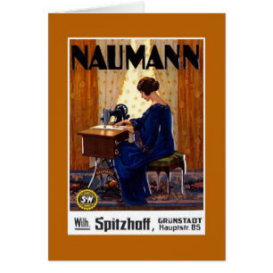 Vintage deutsche Nähmaschinewerbung
