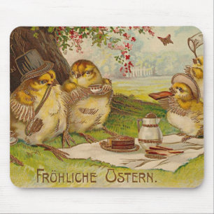 Vintage deutsche Osterkarte Mousepad