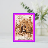 Vintage deutsche Ostersonnenszene (geänderte Fassu Postkarte (Stehend Vorderseite)