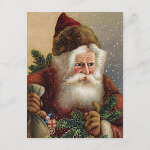 Vintage deutsche Santa Post Card Feiertagspostkarte