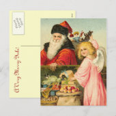 Vintage deutsche Santa Postkarte (Vorne/Hinten)