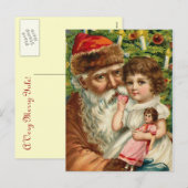 Vintage deutsche Santa Postkarte (Vorne/Hinten)