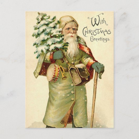 Vintage deutsche Santa Postkarte (Vorderseite)