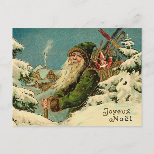 Vintage deutsche Santa Postkarte (Vorderseite)