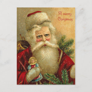 Vintage deutsche Santa Postkarte