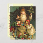 Vintage deutsche Santa Postkarte (Vorne/Hinten)