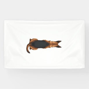 Vintage Deutsche Schäferhund Rückansicht Hund Illu Banner