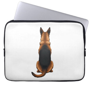 Vintage Deutsche Schäferhund Rückansicht Hund Illu Laptopschutzhülle