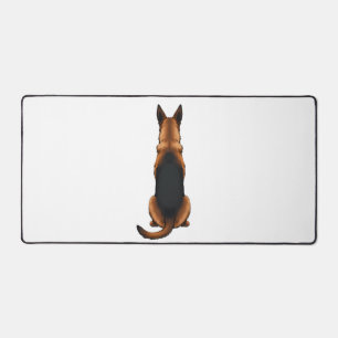Vintage Deutsche Schäferhund Rückansicht Hund Illu Schreibtischunterlage