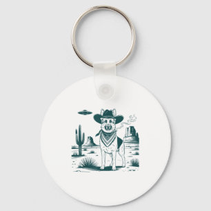 Vintage Deutsche Schäferhunde Cowboys Ufo Western Schlüsselanhänger