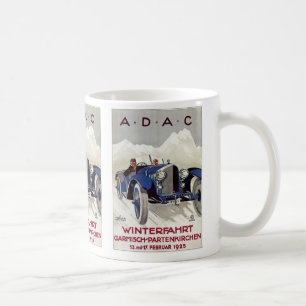 Vintage Deutsche Straßenrennreklame Kaffeetasse