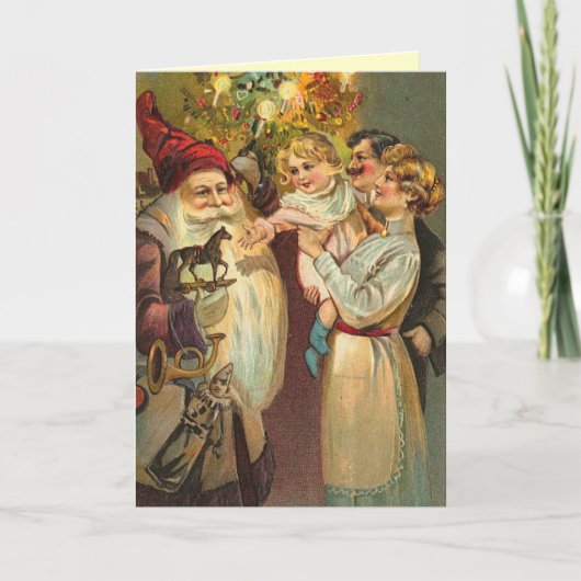 Vintage deutsche Weihnachtskarte Feiertagskarte (Vorderseite)
