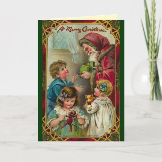 Vintage deutsche Weihnachtskarte Feiertagskarte (Vorderseite)