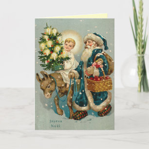 Vintage deutsche Weihnachtskarte Feiertagskarte