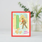 Vintage deutsche Weihnachtspostkartenkopie Boy & S Feiertagspostkarte (Stehend Vorderseite)