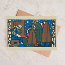 Vintage deutsche Weihnachtsszene Kunst Weihnachtsk