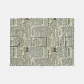 Vintage deutsche Zeitungsdecke Fleecedecke (Vorderseite (Horizontal))