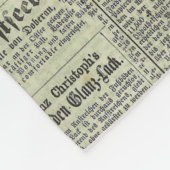 Vintage deutsche Zeitungsdecke Fleecedecke (Ecke)
