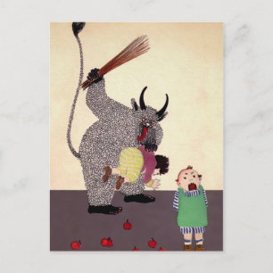 Vintage deutscher Krampus Postkarte