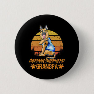 Vintage Deutscher Schäferhund Opa Pfote Vater Button
