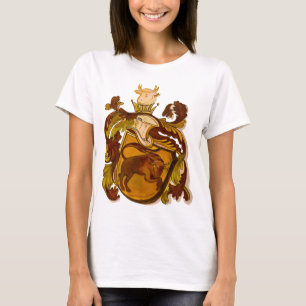 Vintage deutsches braunes und goldenes Taurus-Wapp T-Shirt