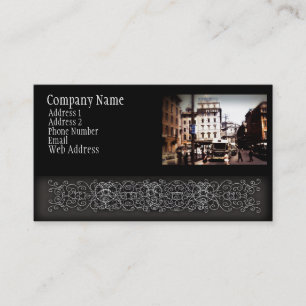 Vintage deutsches Hotel mit Bussen Visitenkarte