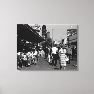 Vintage Deutschland Berlin Kurfürstendamm Allee Leinwanddruck