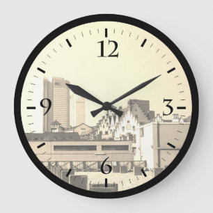 Vintage Deutschland Frankfurt Nikolaikirche Große Wanduhr