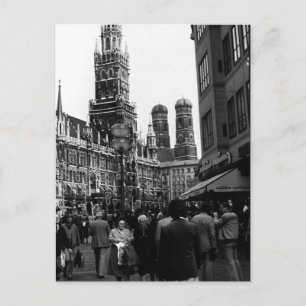 Vintage Deutschland München Frauenkirche Frauenpla Postkarte
