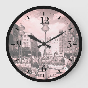 Vintage Deutschland München Stadttor Karistor Groß Große Wanduhr