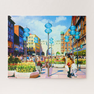 Vintage Deutschland Münchner Stadttor Karistor Puzzle