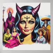 Vintage Devil Woman Poster (Vorne)