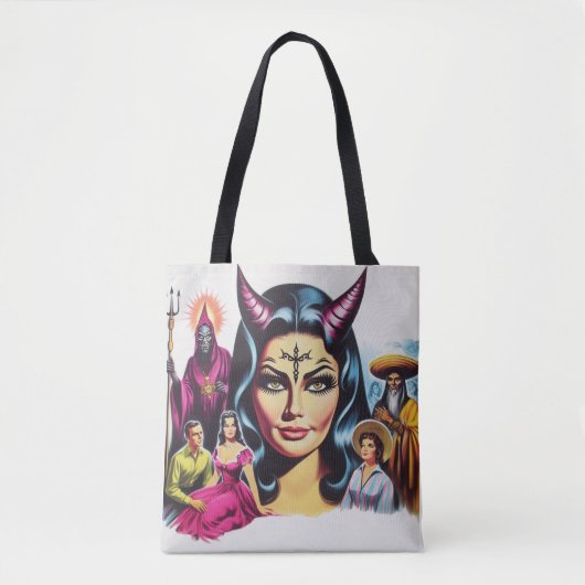 Vintage Devil Woman Tasche (Vorderseite)