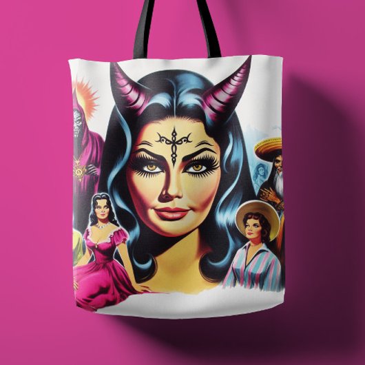 Vintage Devil Woman Tasche