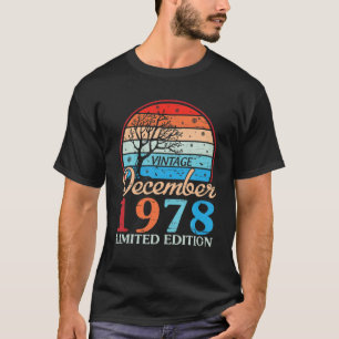 Vintage Dezember 1978 Limited Edition Geburtstag 4 T-Shirt