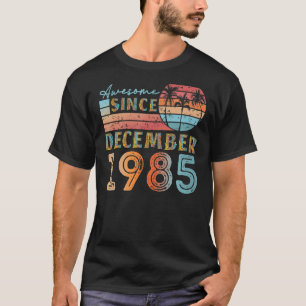 vintage dezember 1985 92 jahre alt 37. geburtstag  T-Shirt