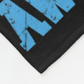 Vintage Diabetes-Bewusstsein Blau Und Grau Band Fleecedecke (Ecke)