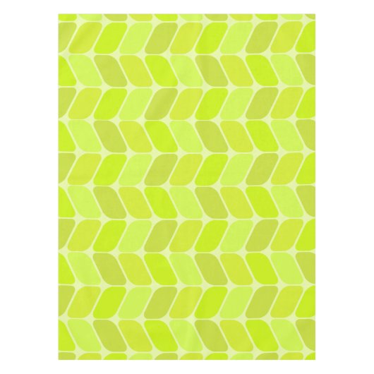 Vintage Diagonal Rectangles Chartreuse Tischdecke (Vorderseite)
