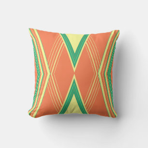 Vintage diagonale Strandfarben Kissen