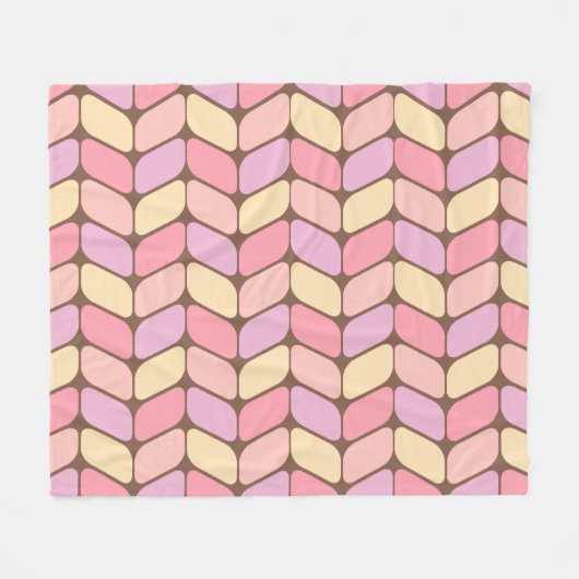 Vintage Diagonalrechtecke Eiscreme Fleecedecke (Vorderseite (Horizontal))