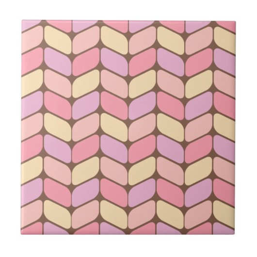 Vintage Diagonalrechtecke Eiscreme Fliese (Vorderseite)