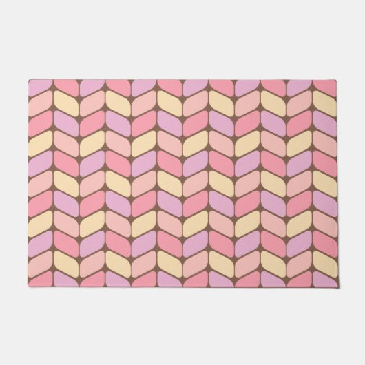 Vintage Diagonalrechtecke Eiscreme Fußmatte (Vorderseite)
