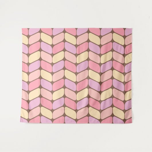 Vintage Diagonalrechtecke Eiscreme Wandteppich (Vorderseite (Horizontal))