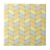 Vintage Diagonalrechtecke Gelb Grau Fliese (Vorderseite)